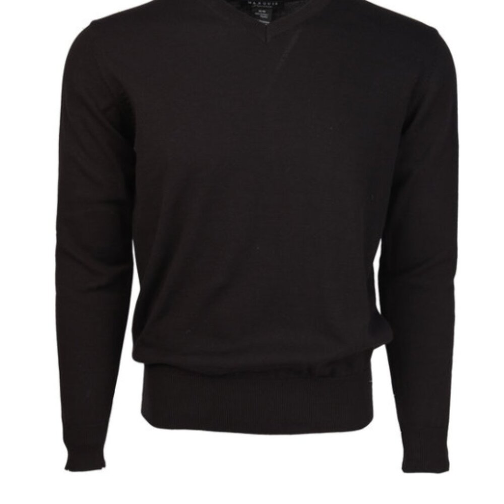 Marquis SIGNATURE Black Men's V-Neck Sweater Size XXL